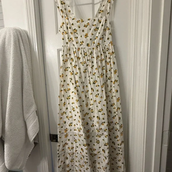 J.Crew size 2 square neck midi dress in budding rose print - Picture 3 of 6